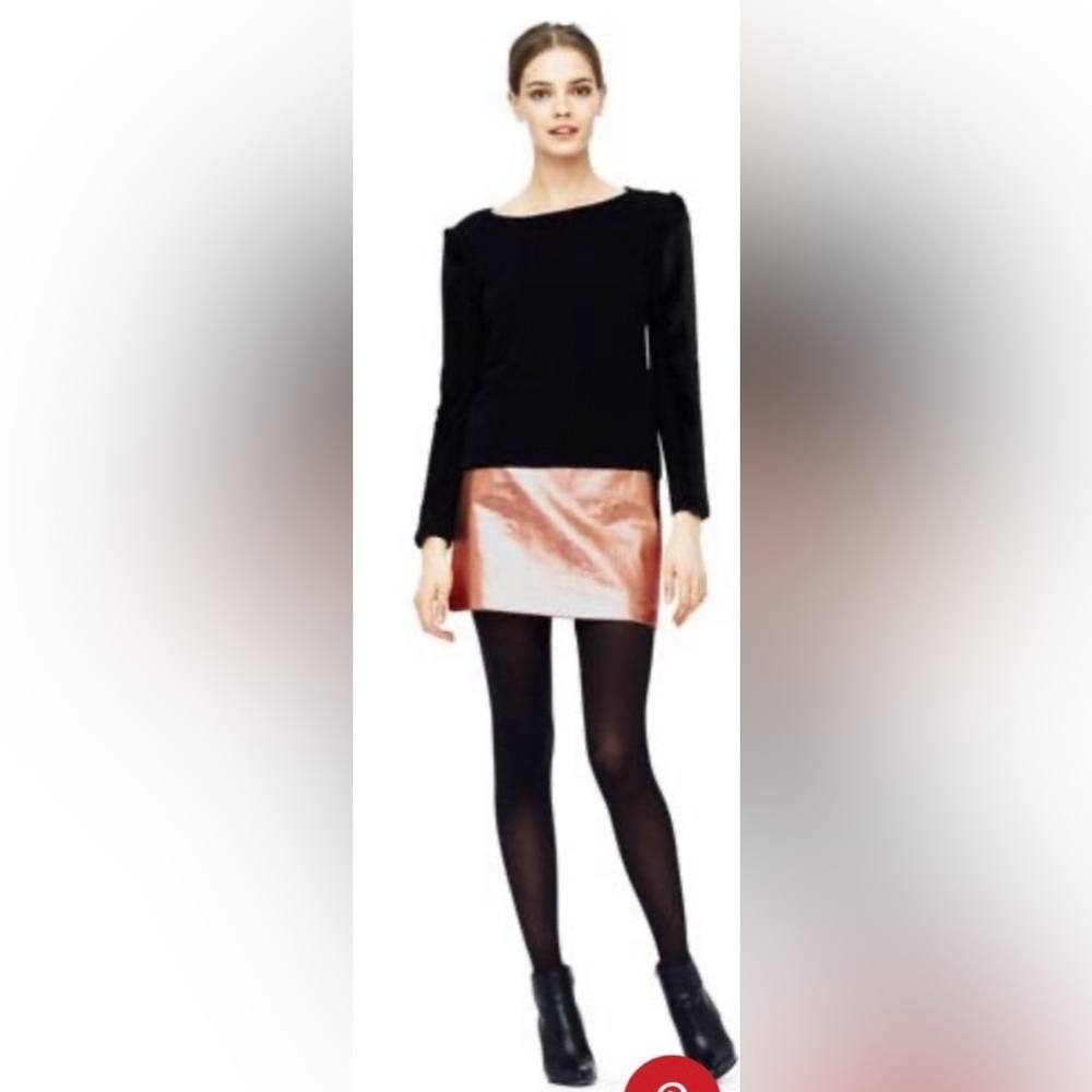 Club Monacco Copper Metallic Mini Skirt